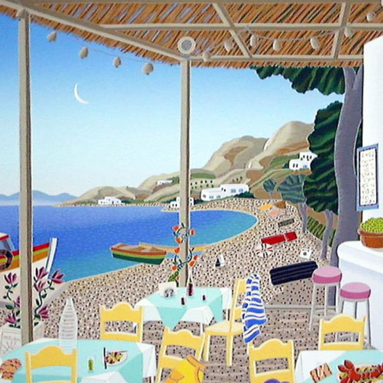 トーマス・マックナイトの絵画作品　タイトルは、ランビビーチ